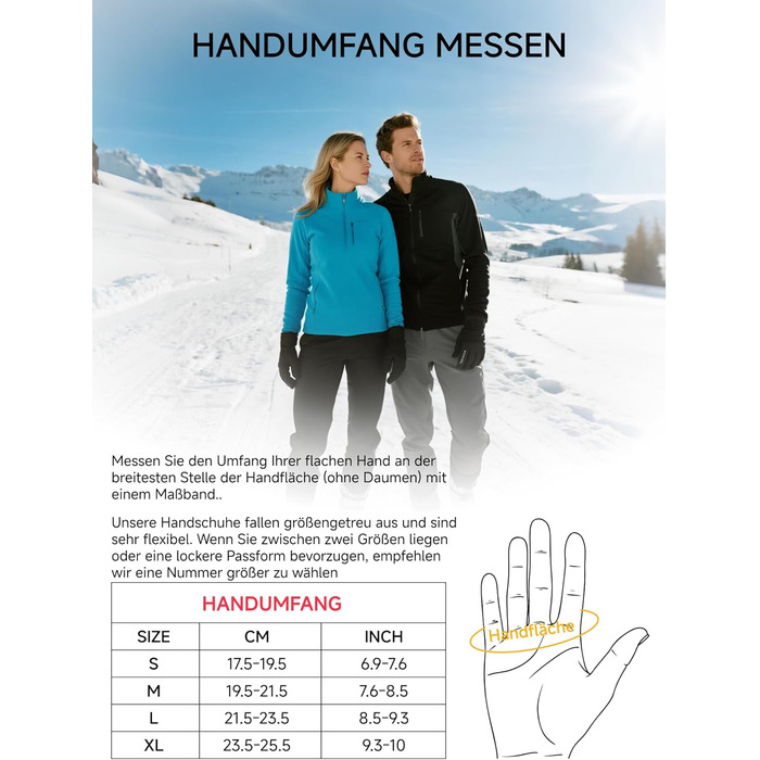 Терморукавички Trendoux для чоловіків та жінок, теплі велорукавички з флісовою підкладкою, сенсорні, водонепроникні, вітрозахисні, з антиковзанням, для бігу, їзди на велосипеді, водіння, чорні, XL