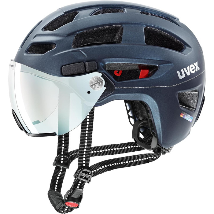 Шолом Uvex Finale Visor V: міський захист з автоматичним візором та LED-ліхтариком (52-57 см)