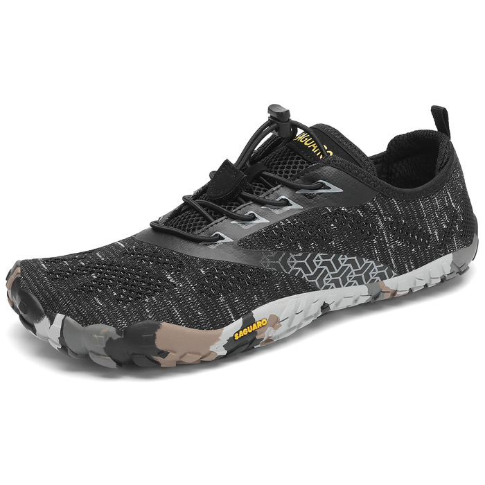 Кросівки SAGUARO Unisex для трейлраннінгу та фітнесу, дихаючі, чорні (42 EU)