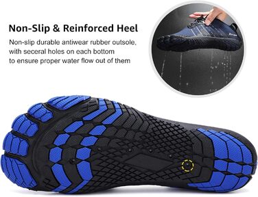 Чоловічі та жіночі водяні шльопанці з сітчастої тканини, barefoot, 45 EU, Wz111 Blue