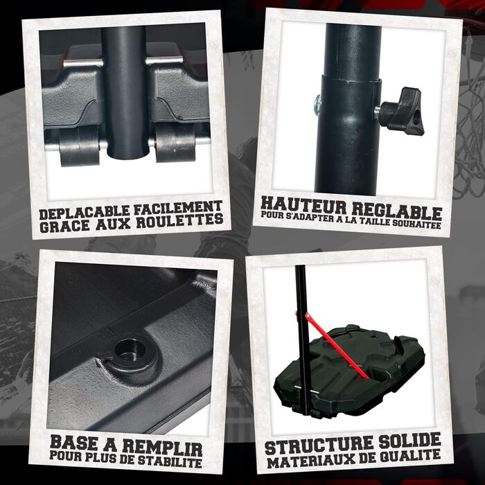 Баскетбольний кошик Phoenix з підставкою, регульована висота 2.2м