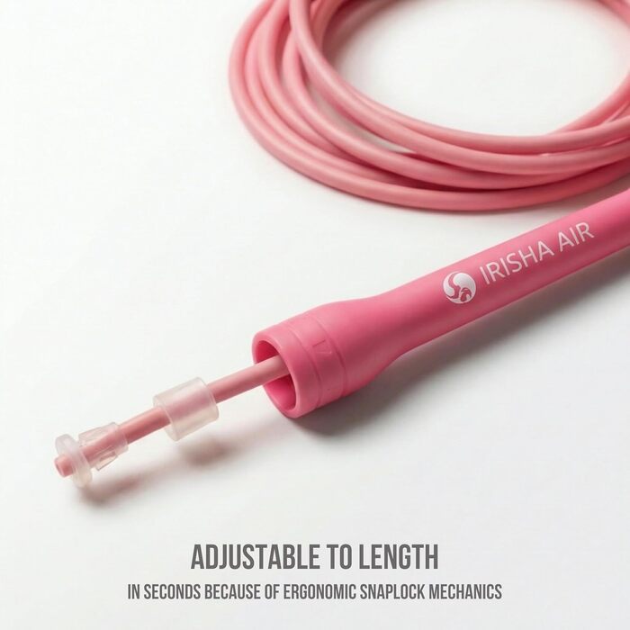 Професійний стрибковий канат Elevate Speed Rope MAX з міцного ПВХ та нейлоновим сердечником, 5 мм, до 3 метрів, колір Irisha Pink