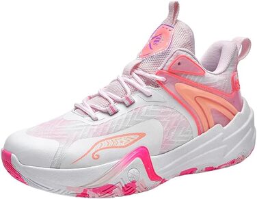 Жіночі баскетбольні кросівки, модні хай-топ спортивні снікерси, легкі волейбольні кросівки для ходьби, бігу, занять спортом на відкритому повітрі, рожеві, 41 EU