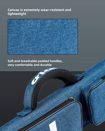 Кейс для більярдних київ CRICAL, 2 x 2 жорсткі кишені для снукеру, з штучної шкіри/оксфордського канвасу (синій)