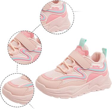 Дитячі спортивні кросівки для хлопчиків та дівчаток: дихаючі, легкі, унісекс, з антиковзкою підошвою та кріпленням на липучці. Ідеально для залу, фітнесу та тенісу. Розмір 29 EU, колір білий