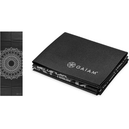 Складаний килимок для йоги Gaiam 172×61×0,2 см, для йоги, пілатесу та фітнесу, дорожній, Midnight Marrakesh
