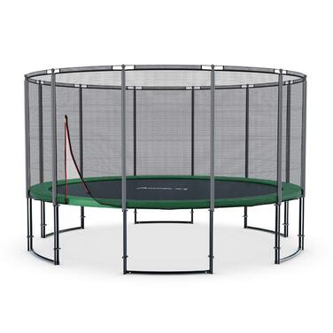 Трамплін Ampel 24 Outdoor Ø 305/366/430 см з сертифікатом GS, для дітей, повний комплект з захисним бордюром та сіткою, преміум-рама з чорним порошковим покриттям