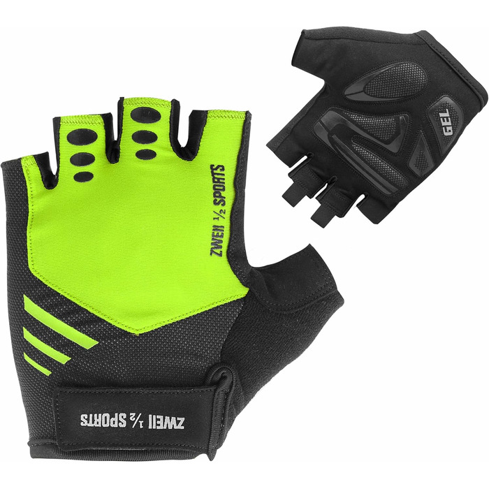 Велосипедні рукавички для чоловіків та жінок, напівпальцеві, дихаючі, літні, для їзди, фітнесу, з гелевою підкладкою, антиковзаючі, для MTB, тренувань, зелені, M