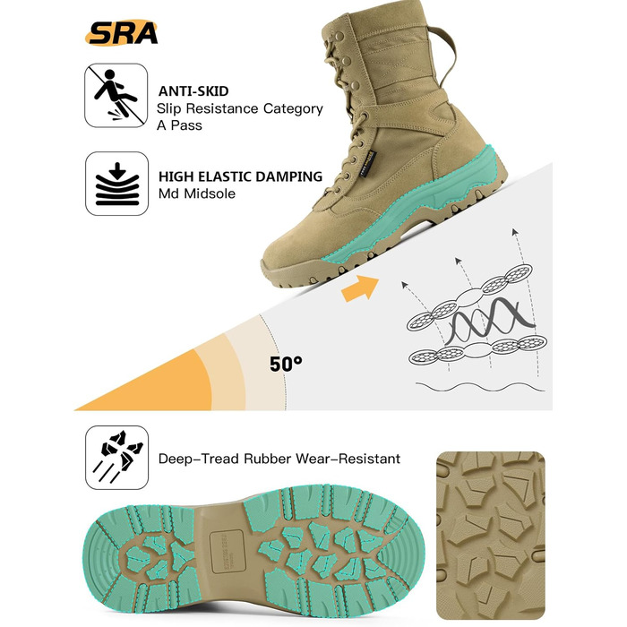 Черевики тактичні чоловічі FREE SOLDIER, пісочний колір, 41 EU
