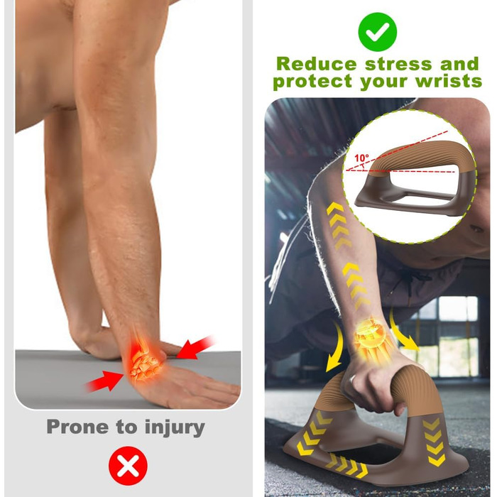 Обладнання для калістеніки: бруси для віджимань, паралелі, бруси для ростову, дошки для віджимань, тренування вдома, сила, витримує 226 кг, темно-зелений, перфорована платформа (коричнева)