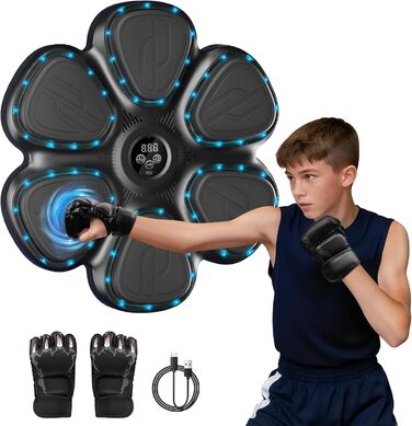 Музична боксерська машина Smart Music Boxing Machine - для дорослих та дітей, Bluetooth, 12 швидкостей, з підрахунком ударів