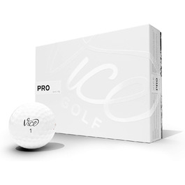 Гольф-м'ячі VICE Pro White 2020, 3-шарові, уретан, 12 шт, для досвідчених гравців, високий спін, максимальний контроль