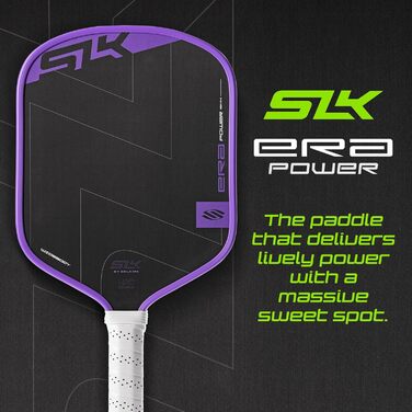 Паддл для піклболу SLK ERA Power Pickleball: карбон + скловолокно, динамічний Fusion-сердечник, для агресивної гри (Ultraviolet, Widebody Shape (великий Sweetspot))