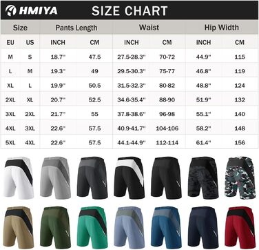 Шорти спортивні чоловічі HMIYA, шорти для бігу, дихаючі, з кишенею на блискавці, камуфляж сірий (6XL)