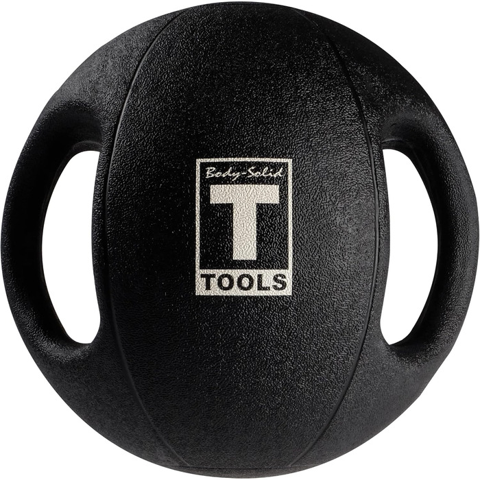 Медичний м'яч Body-Solid Dual Grip 7,3 кг, чорний