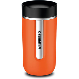 Термокружка Nespresso Travel Mug 400 мл, мандаринова, ізольована, не протікає