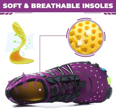 Шкарпетки для плавання Ziitop: чоловічі та жіночі, швидковисихаючі, з дренажними отворами, для пляжу, басейну, каякінгу, фітнесу, трейлраннінгу та хайкінгу, розмір 35-46