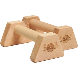 Дерев'яні бруси WOODPOWER PowerBars для віджимань і стійки на руках, нековзкі паралетси для кросфіту, йоги, калістеніки, для дому та вулиці