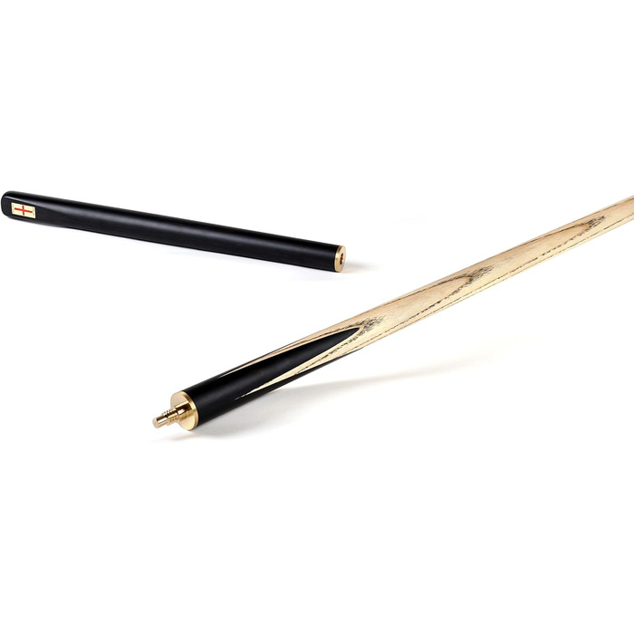 Більярдний кий Riley England RES-7 з жорстким кейсом, 3/4, ебенholz з 9.5 мм наконечником, 145 см, чорний/клен