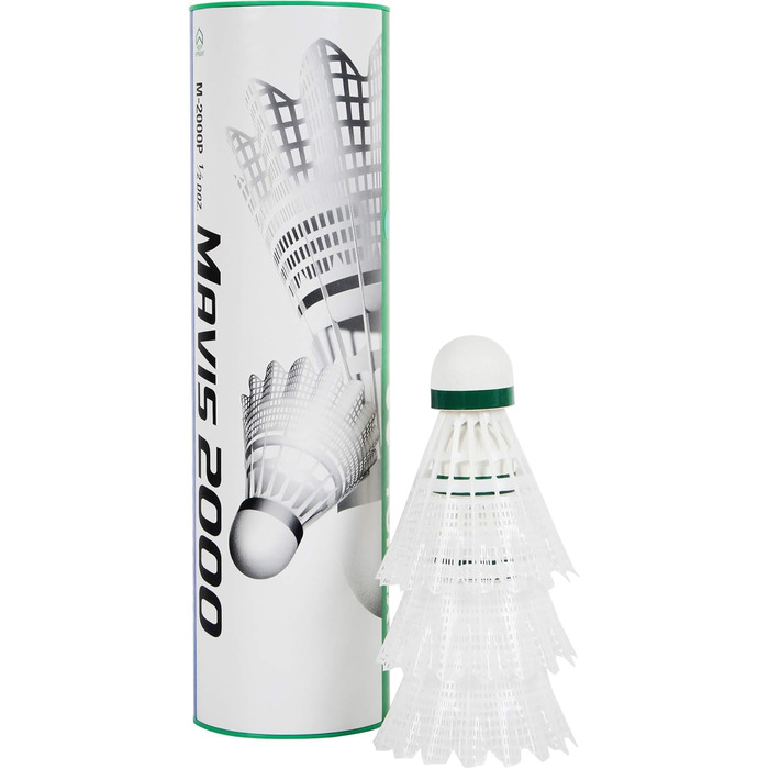 М'ячі для бадмінтону Yonex Mavis 2000, нейлон, зелені, 6 шт.
