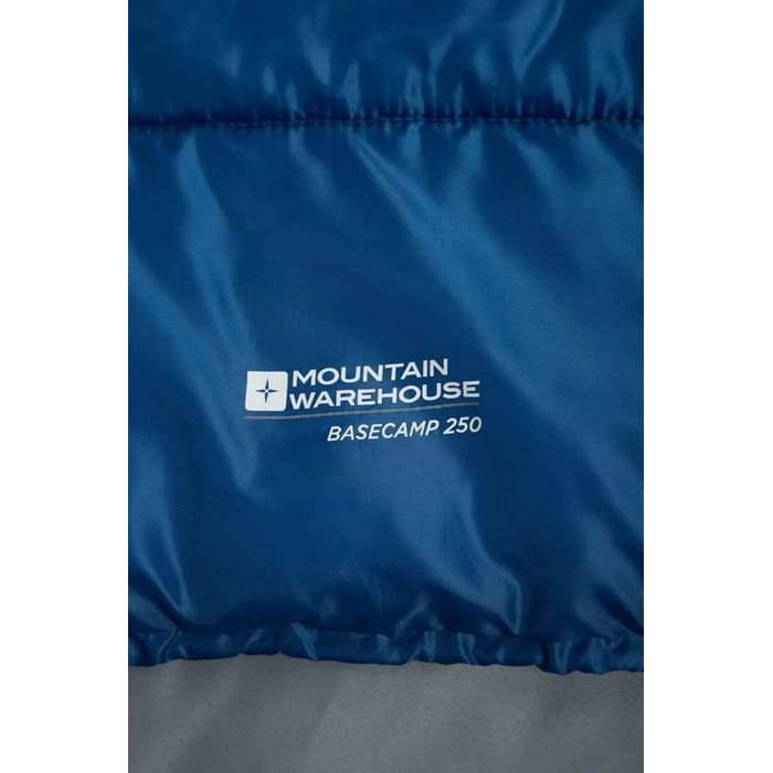 Спальний мішок Mountain Warehouse Basecamp 250 - для дорослих та дітей, блакитно-зелений