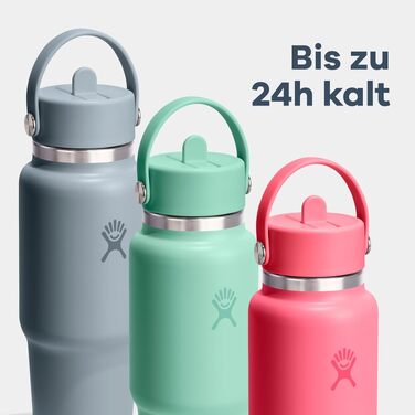 Термос-пляшка Hydro Flask Wide Flex Straw з трубочкою 946 мл, нержавіюча сталь, герметична, Shale Gray