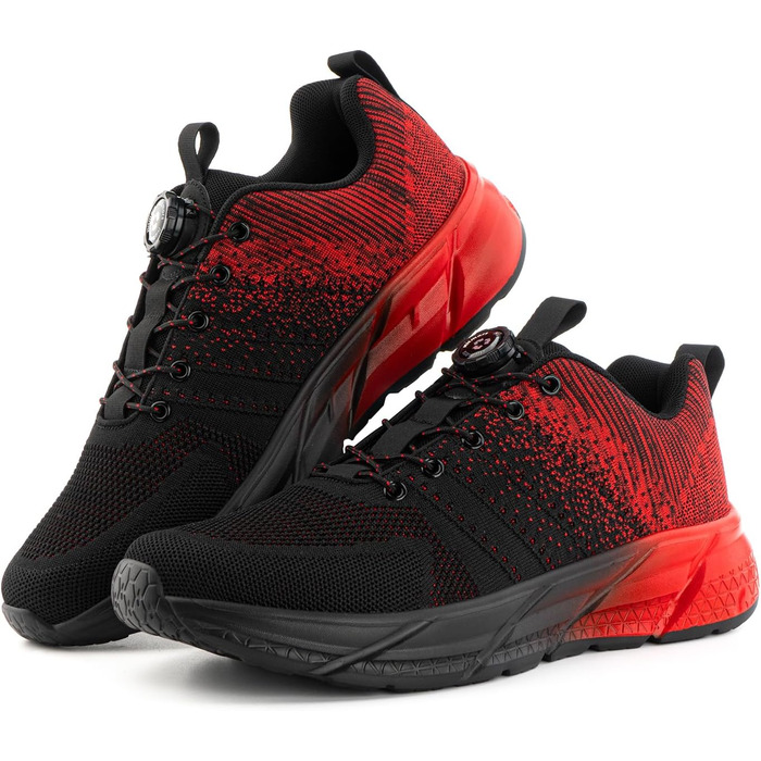 Кросівки Hitmars для чоловіків та жінок: спортивні, для бігу, повсякденні, легкі, дихаючі, чорні, розміри EU 36-47 (J33 Red, 41 EU)