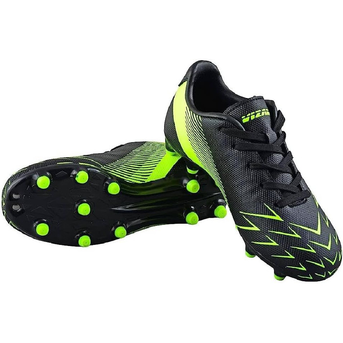 Дитячі футбольні бутси Vizari FG | Футбольні черевики для дітей (хлопчики, дівчатка) | Червоно-зелені бутси для тренувань та гри | Розмір 35 EU