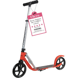 Самокат HUDORA BigWheel Pure міський, алюмінієвий, складаний, з підніжкою, регульований по висоті, для дорослих і підлітків, до 100 кг