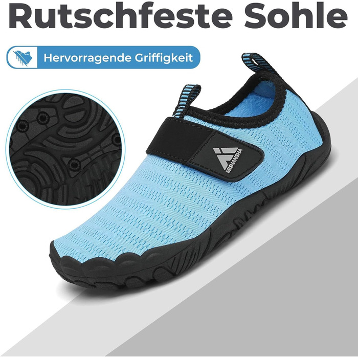 Дитячі шльопанці Mishansha для купання, швидко сохнуть, дихаючі, антиковзні, для дівчаток та хлопчиків, розмір 24-35, блакитні
