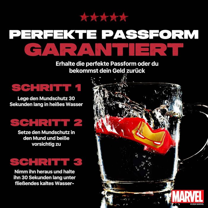 Захист зубів Marvel Iron Man для дорослих та дітей. Захисний капу для спорту (ругбі, MMA, бокс, джудо, хокей). Підходить для дітей до 11 років.