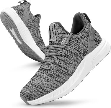 Жіночі кросівки Feethit для бігу, тренувань та прогулянок. Легкі, дихаючі, з гумовою підошвою. Білі, чорні, сірі (38 EU)