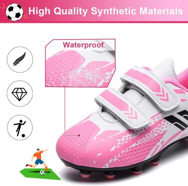 Дитячі футбольні бутси для тренувань та гри на штучному газоні. Зручні, дихаючі, білі, сині, зелені, рожеві. Розміри 28-34 EU