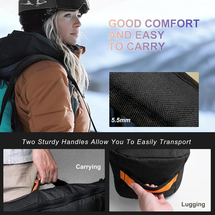 Сумка для гірськолижного спорядження Unigear Skitasche, чорна, 175 см
