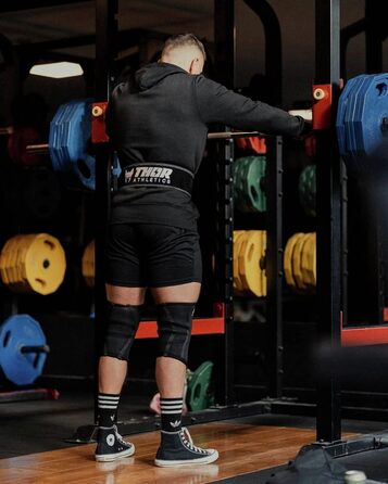 Пояс для пауерліфтингу Thor Athletics L, чорний, для присідань і станової тяги, бодібілдинг, важка атлетика