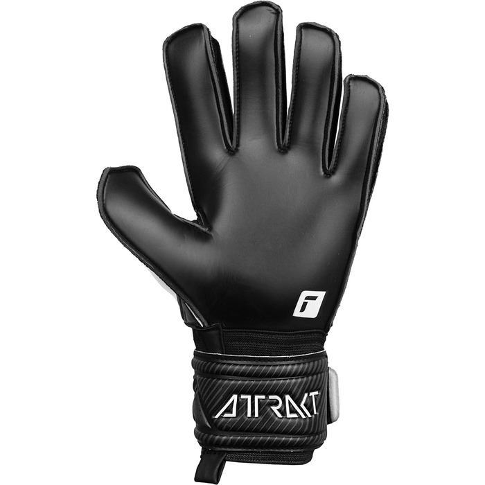 Воротарські рукавички Reusch Attrakt Solid для дорослих, зовнішній шов, універсальні, чорні, розмір 10 — футбольні рукавиці для всіх типів полів