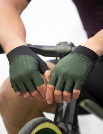Велосипедні рукавички Lameda: тонкі, літні, напівпальцеві, дихаючі, еластичні, прохолодні, неслизькі, для шосе та MTB, чоловічі та жіночі, зелені