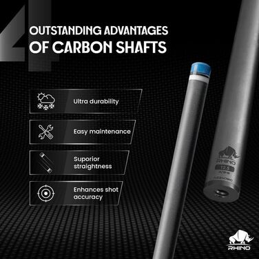 Карбоновий кий для більярда RHINO 30