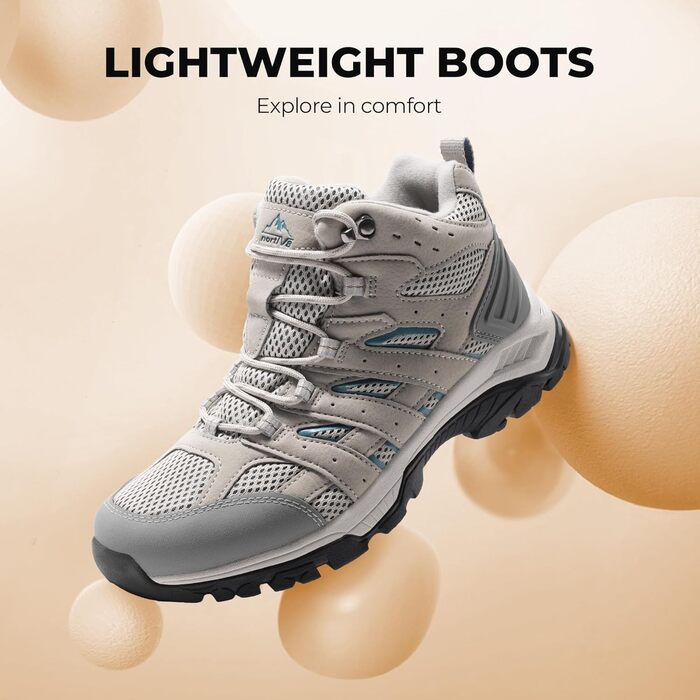 Черевики для трекінгу жіночі NORTIV 8, 40 EU, світло-сірий