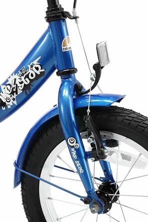 Дитяче велосипед BIKESTAR 14 дюймів для хлопчиків та дівчаток від 4 років | Класичний дизайн | Рожево-білий (блакитний)