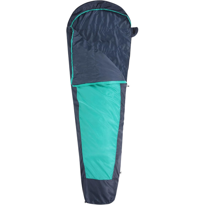 Сплячий мішок Mountain Warehouse Traveller 50 - 220 x 80 x 50 см - вітростійкий, блакитно-зелений