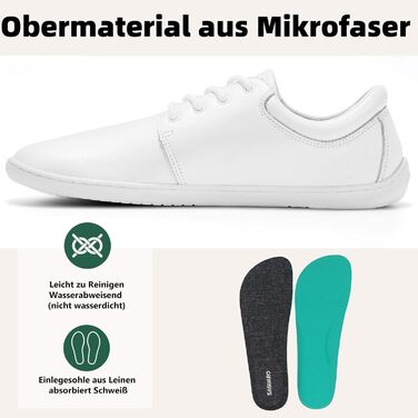 Чоловічі шкарпетки-мокасини Saguaro Noble II, розмір 36-48, білі, широка носка, підошва Zero-Drop