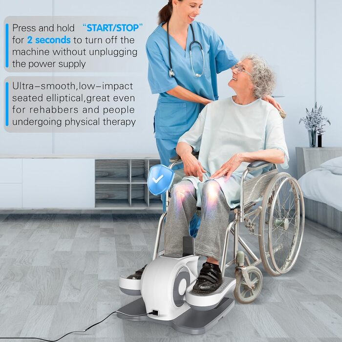 Електричний еліптичний тренажер Mini Crosstrainer для дому з екраном та пультом керування