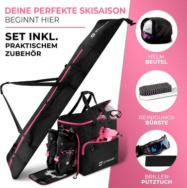 Чохол для сноуборду STYNGARD Calgary з сумкою для черевиків (140-190 см) - чорно-рожевий