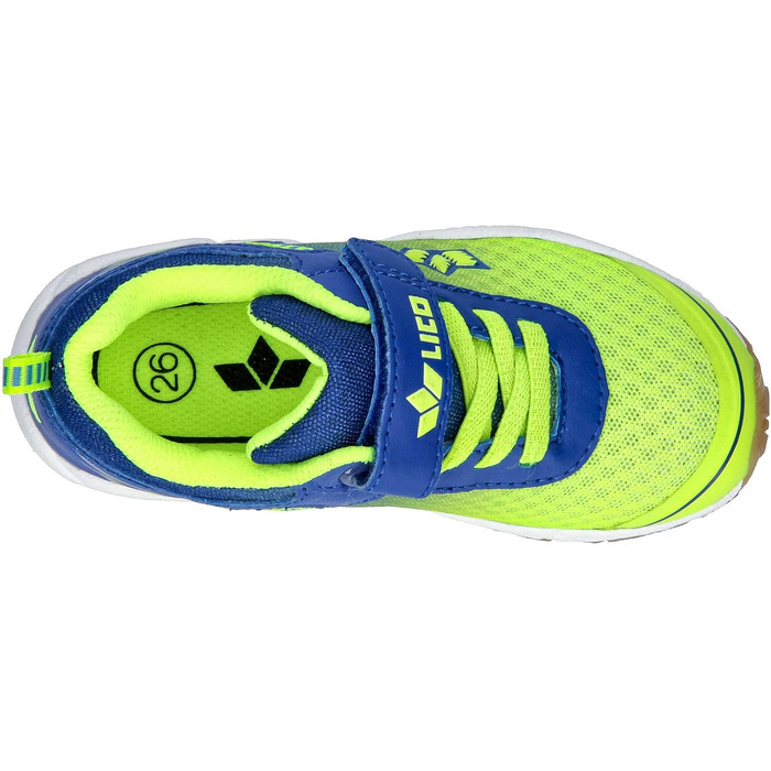 Дитячі спортивні тапочки Lico Barney для залу, 35 EU, блакитний, лимонний