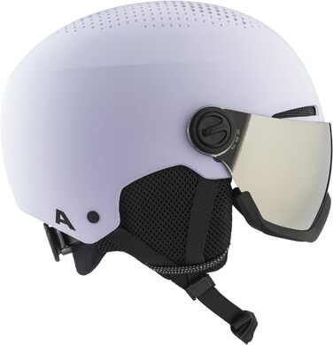 Жіночий лижний шолом Alpina Arber Visor Q-Lite, жорсткий корпус, фіолетовий, 54-58 см