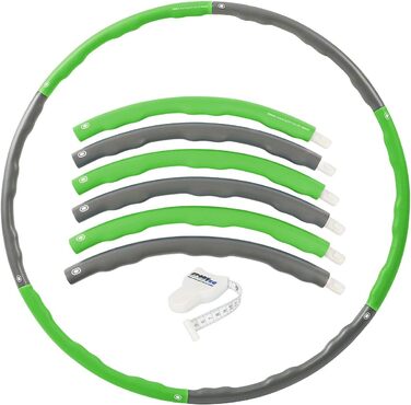 Фітнес хулахуп Sport-Tec 100 см, 1,5 кг, з мірною стрічкою, для схуднення, лимонний