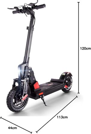 Електросамокат urbetter C1 Pro 48В 13Аг для дорослих, 10'' пневмоколеса, чорний