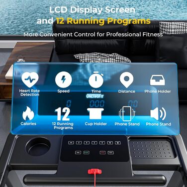 ONETWOFIT Walking Pad: складаний біговий доріжки з пультом, керуванням через додаток та вбудованими колонками