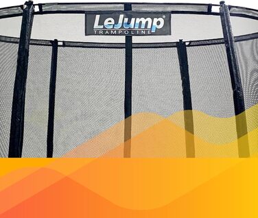 Батут LeJump Sunrise 235/305/366 см для вулиці, з захисною сіткою та м'яким бортиком, для фітнесу та саду